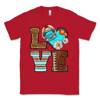 Red American Football love and helmet Classic Tee - NancyCooperArtShop