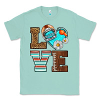 Seafoam American Football love and helmet Classic Tee - NancyCooperArtShop
