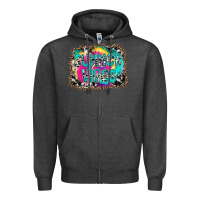 Charcoal Heather Summer Vibes Zipper Hoodie - CowhideDigitalArt