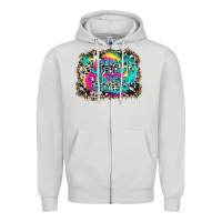 Dove Grey Summer Vibes Zipper Hoodie - CowhideDigitalArt