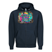 Navy Summer Vibes Zipper Hoodie - CowhideDigitalArt
