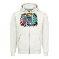 Oatmeal Heather Summer Vibes Zipper Hoodie - CowhideDigitalArt
