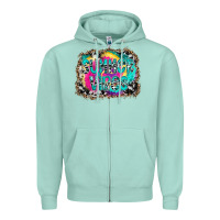 Seafoam Summer Vibes Zipper Hoodie - CowhideDigitalArt