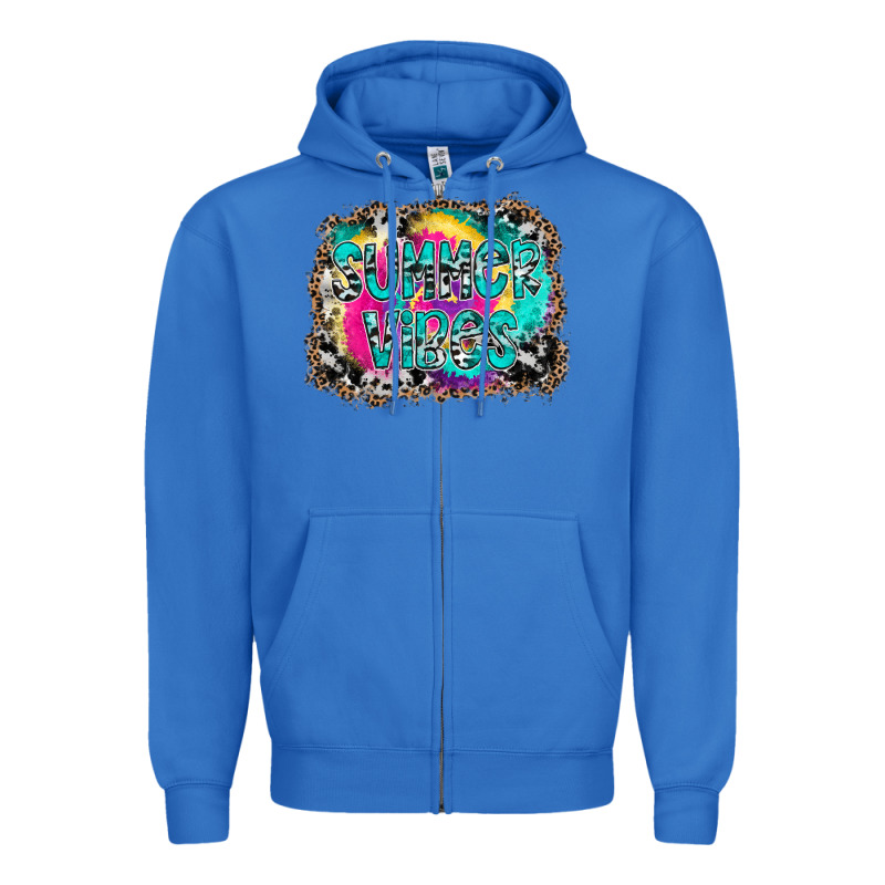 Summer Vibes Zipper Hoodie by CowhideDigitalArt | Teevron