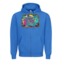 True Royal Summer Vibes Zipper Hoodie - CowhideDigitalArt