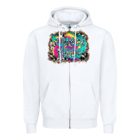 White Summer Vibes Zipper Hoodie - CowhideDigitalArt