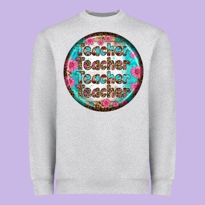 Teacher Vibe Earrings Heavyweight Sweatshirt Designed By Bundleandbundleshop