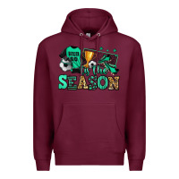 Burgundy tis the season soccer Premium Hoodie - Jasminsmagicworld