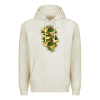 Oatmeal Heather camouflage patch 1 Premium Hoodie - BundleAndBundleShop