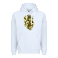 White camouflage patch 1 Premium Hoodie - BundleAndBundleShop
