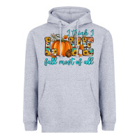 Heather Grey i think i love fall most of all Heavyweight Hoodie - Artiststas