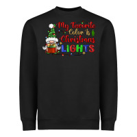 Black my favorite color is christmas lights Heavyweight Sweatshirt - BundleAndBundleShop