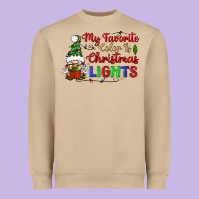 My Favorite Color Is Christmas Lights Heavyweight Sweatshirt Designed By Bundleandbundleshop