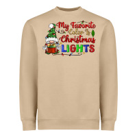 Mushroom my favorite color is christmas lights Heavyweight Sweatshirt - BundleAndBundleShop