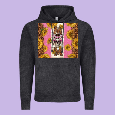 Skull Mom Sunflowers Vintage Hoodie Designed By Tumblerdesignbyshophia