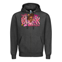Charcoal Heather Pretty Black Educated Zipper Hoodie - CowhideDigitalArt