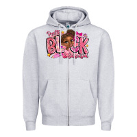 Heather Grey Pretty Black Educated Zipper Hoodie - CowhideDigitalArt