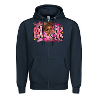 Navy Pretty Black Educated Zipper Hoodie - CowhideDigitalArt
