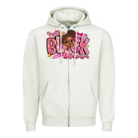 Oatmeal Heather Pretty Black Educated Zipper Hoodie - CowhideDigitalArt