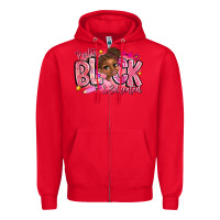 Red Pretty Black Educated Zipper Hoodie - CowhideDigitalArt