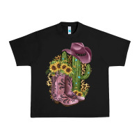 Black Pink Cowboy Boots Urban Heavy Tee - JahusDesignShop