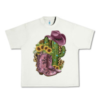 Pistachio Pink Cowboy Boots Urban Heavy Tee - JahusDesignShop