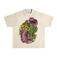 Sandshell Pink Cowboy Boots Urban Heavy Tee - JahusDesignShop