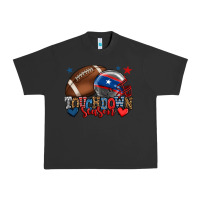 Pigment Black Touchdown season American football 4th of july Urban Heavy Tee - HowdyJamesFarm