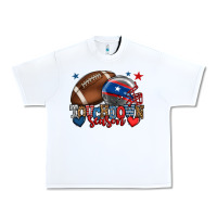 White Touchdown season American football 4th of july Urban Heavy Tee - HowdyJamesFarm