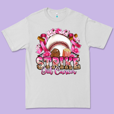 Strike Out Cancer Baseball Premium Tee Designed By Artiststas