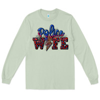 Matcha police wife with lightning bolt Long Sleeve Tee - CowGirlArtShop