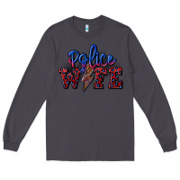 Smoke police wife with lightning bolt Long Sleeve Tee - CowGirlArtShop