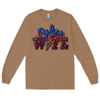Toasted Coconut police wife with lightning bolt Long Sleeve Tee - CowGirlArtShop