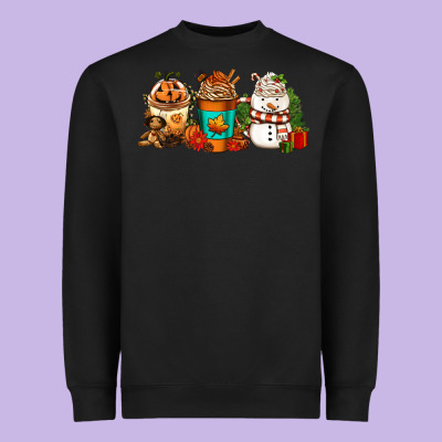 Halloween Thanksgiving Christmas Coffee Cups Heavyweight Sweatshirt Designed By Fadigitalartstudio