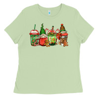 Matcha christmas gnomes coffee Ladies Tee - Jasminsmagicworld