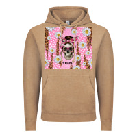 Vintage Coffee skull mom pink glitter with daisy Vintage Hoodie - TumblerDesignByShophia