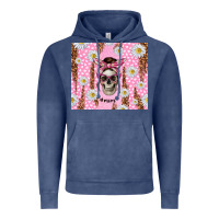 Vintage Denim skull mom pink glitter with daisy Vintage Hoodie - TumblerDesignByShophia