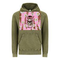 Vintage Olive skull mom pink glitter with daisy Vintage Hoodie - TumblerDesignByShophia