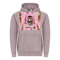 Vintage Zinc skull mom pink glitter with daisy Vintage Hoodie - TumblerDesignByShophia