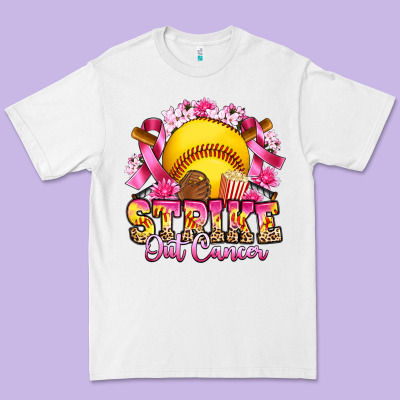 Strike Out Cancer Softball Premium Tee Designed By Artiststas