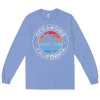 Colony Blue Oceanside California Ca Vintage Retro 70S Long Sleeve Tee - lanVoArt