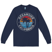 Oceanside California Ca Vintage Retro 70s Long Sleeve Tee | Teevron