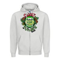 Dove Grey summer time Zipper Hoodie - CowhideDigitalArt
