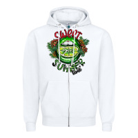 White summer time Zipper Hoodie - CowhideDigitalArt
