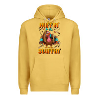 Antique Gold huffin' for the stuffin' Premium Hoodie - BundleAndBundleShop