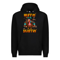 Black huffin' for the stuffin' Premium Hoodie - BundleAndBundleShop