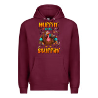 Burgundy huffin' for the stuffin' Premium Hoodie - BundleAndBundleShop