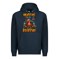 Navy huffin' for the stuffin' Premium Hoodie - BundleAndBundleShop