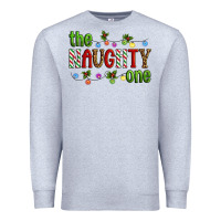 Heather Grey The Naughty One Christmas Premium Sweatshirt - Artiststas