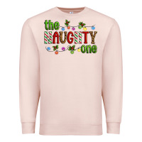 Pale Pink The Naughty One Christmas Premium Sweatshirt - Artiststas